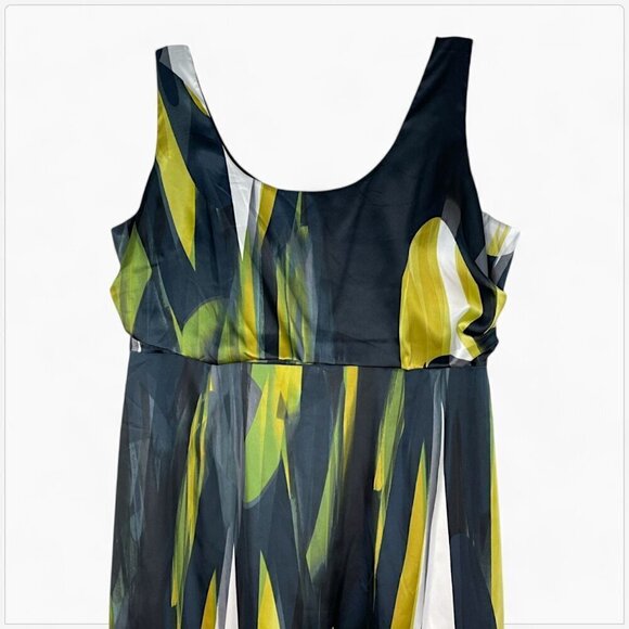 Tahari Woman Hallie Satin Print Blouson Sleeveless Party Cocktail Dress NWT 20 - Picture 2 of 4